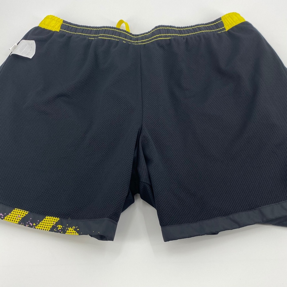 Nike Kyrie Irving Basketball Shorts Mens XXL Black Yellow Splatter DA5993-010 - Picture 11 of 12